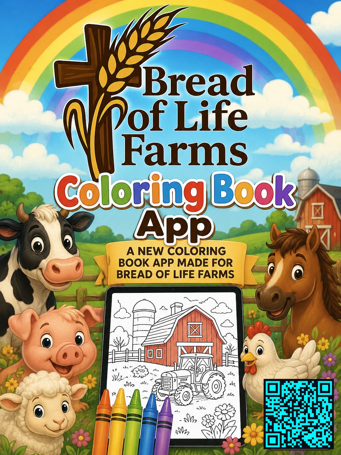 Bread of Life Farms Coloring Book App flyer