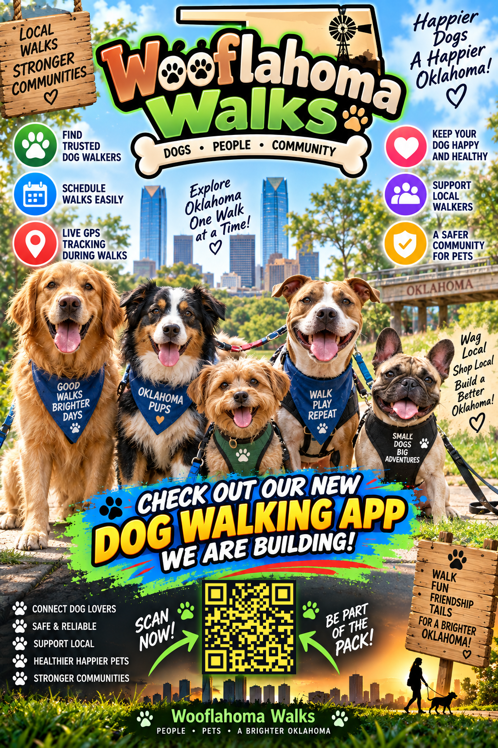 Wooflahoma Walks flyer